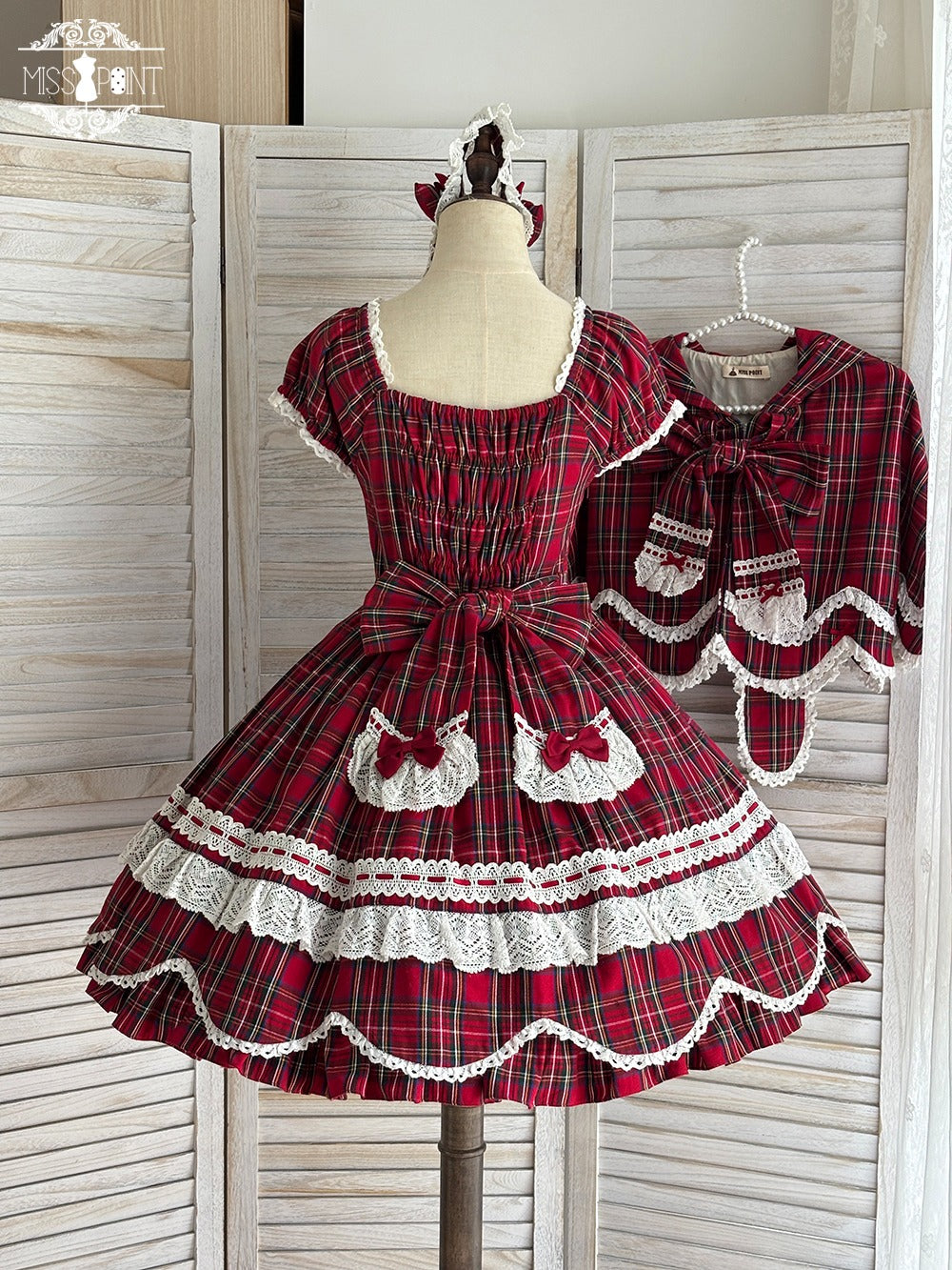 【受注予約10/15まで】Checkered Petal Rabbit リボンワンピース
