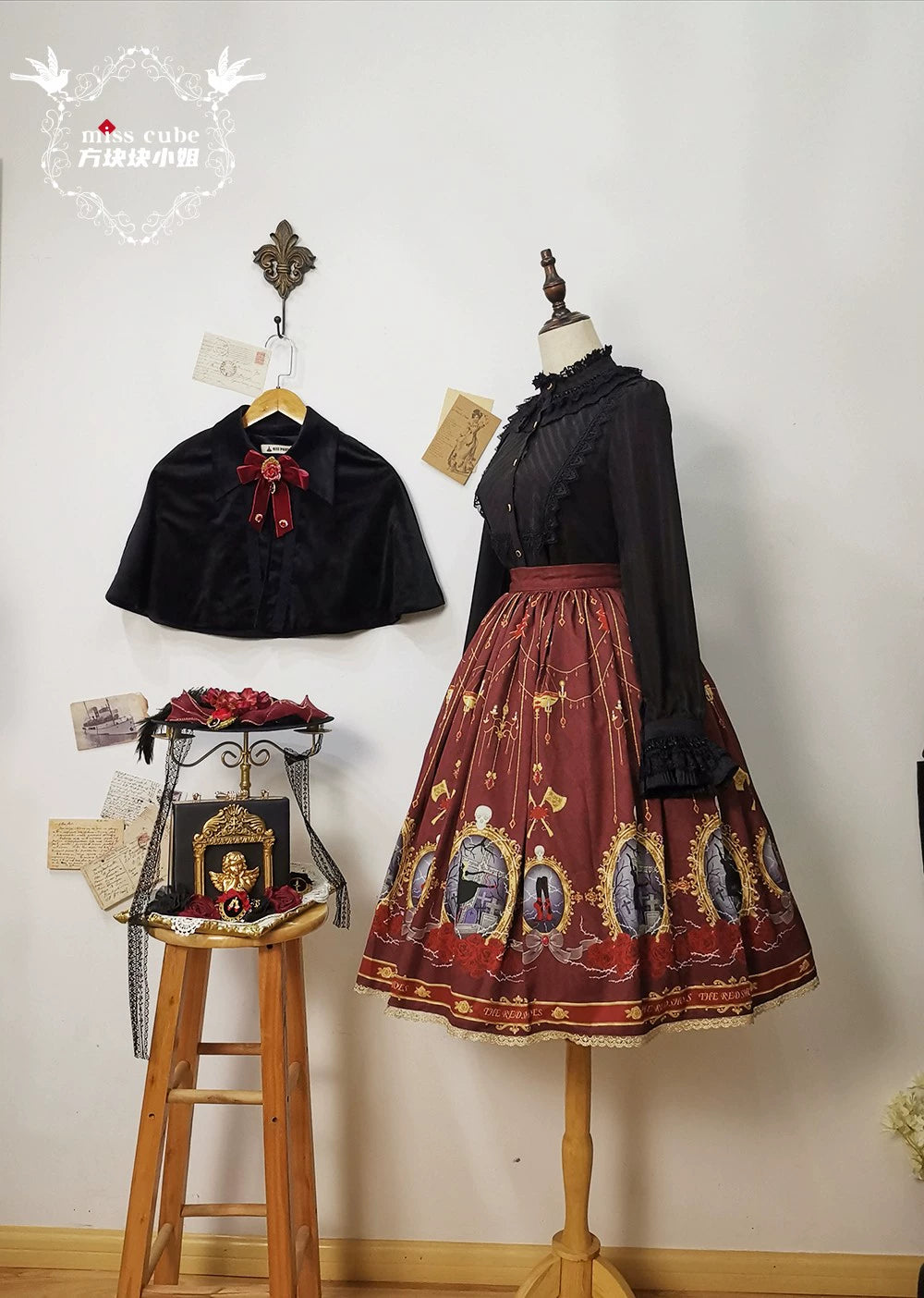 The Red Shoes Gothic Lolita Black Blouse