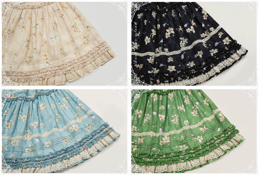 Lily and Wind Classical Print Skirt and Top