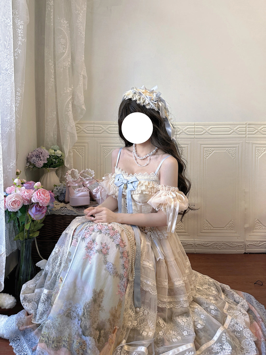[Pre-orders available until 2/26] Romantic Rose Print Jumper Skirt