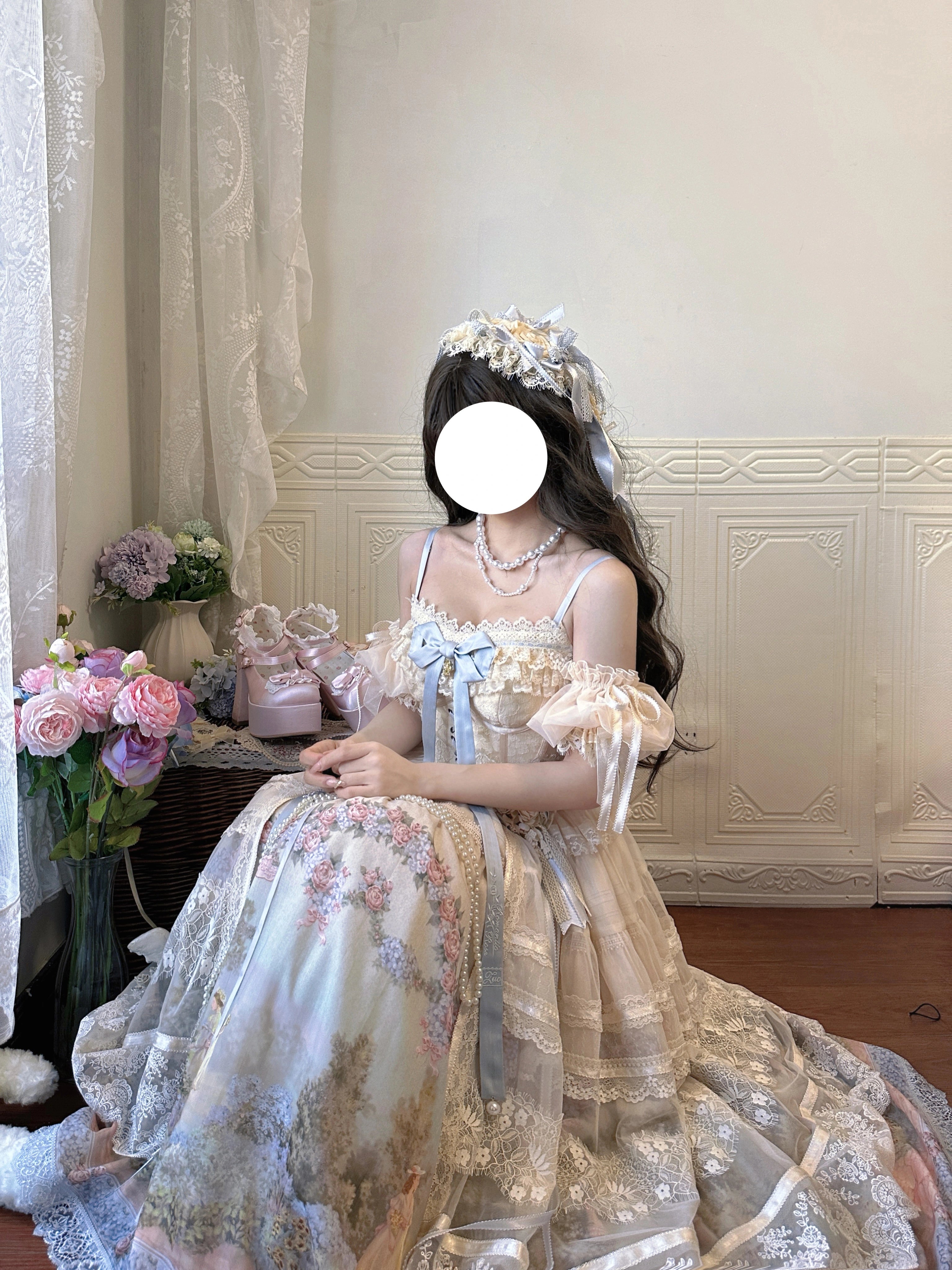 [Pre-orders available until 2/26] Romantic Rose Print Jumper Skirt