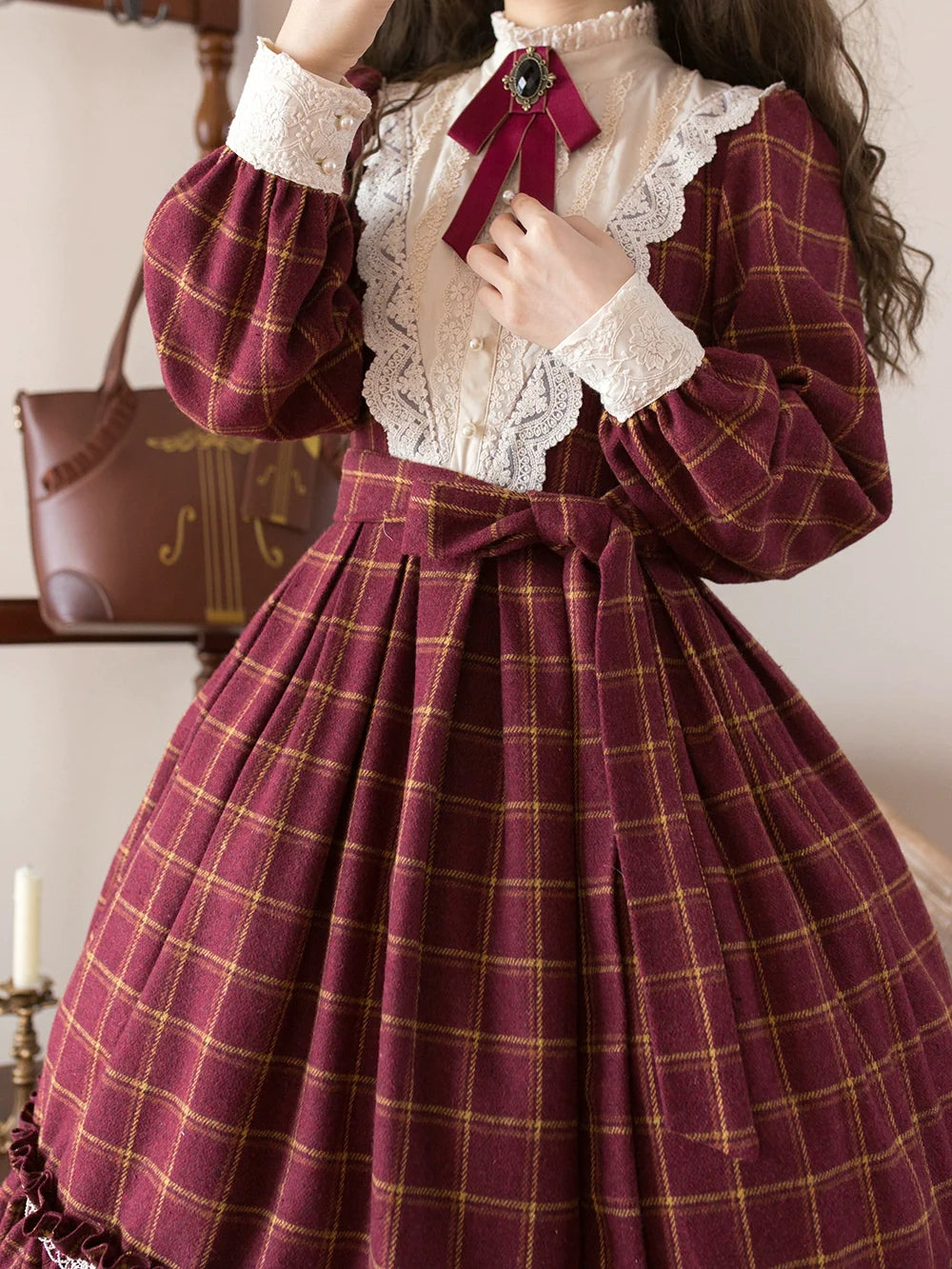 [Pre-order] British Classical Lolita Warm Check Dress