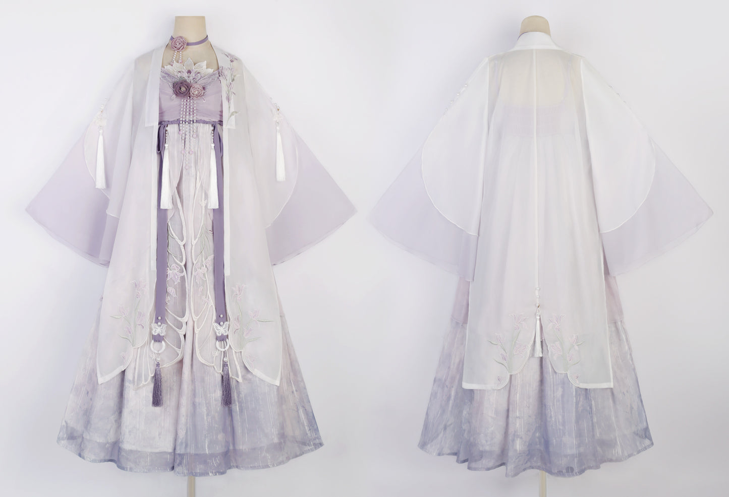 Sheer Butterfly Sweet Fairy Jumper Skirt and Haori