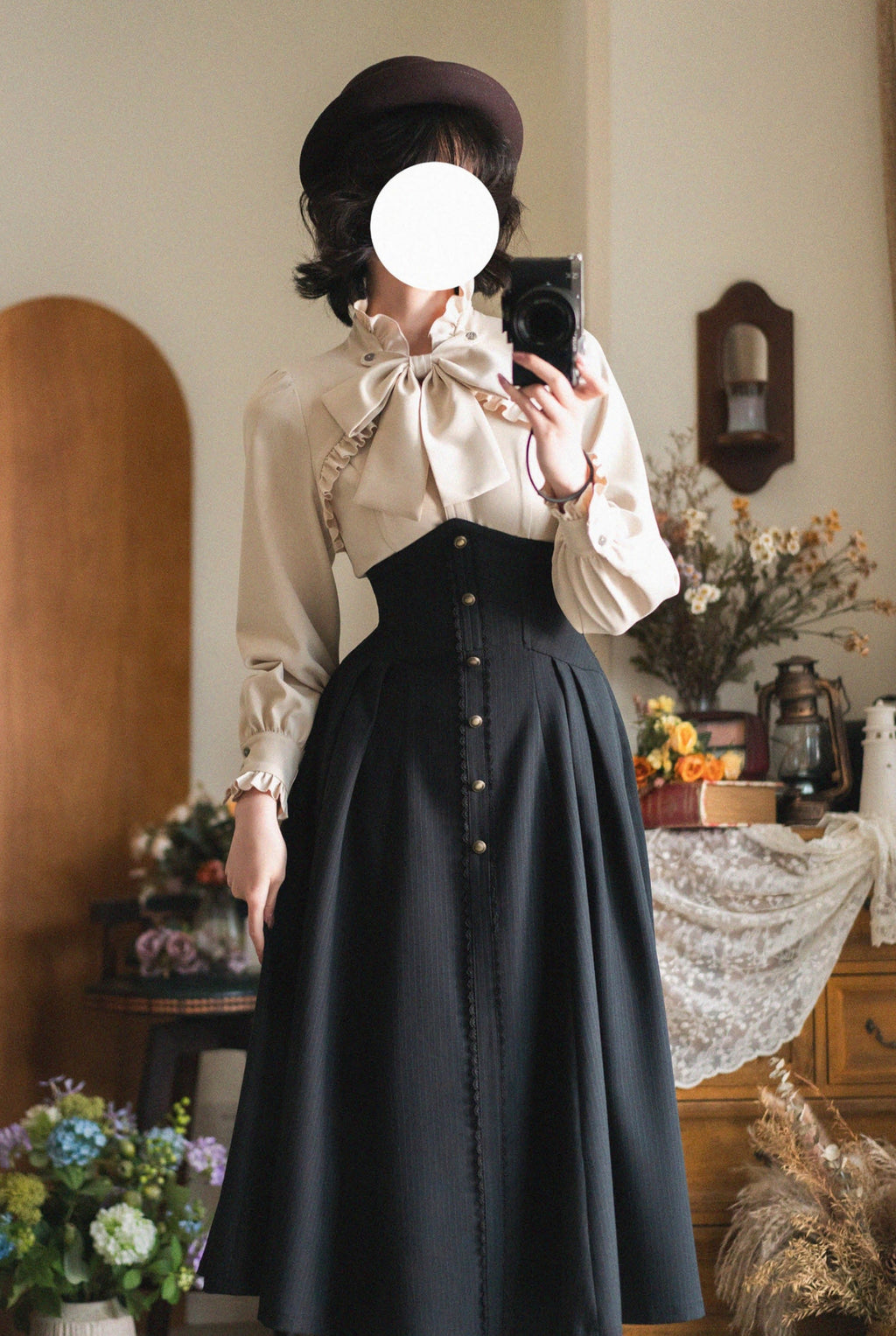 [Pre-order] Forest Letter Elegant Blouse [Buy together for 20% off]