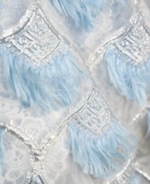 【受注予約6/18まで】Peacock Feather ミニドレス・パステルブルー