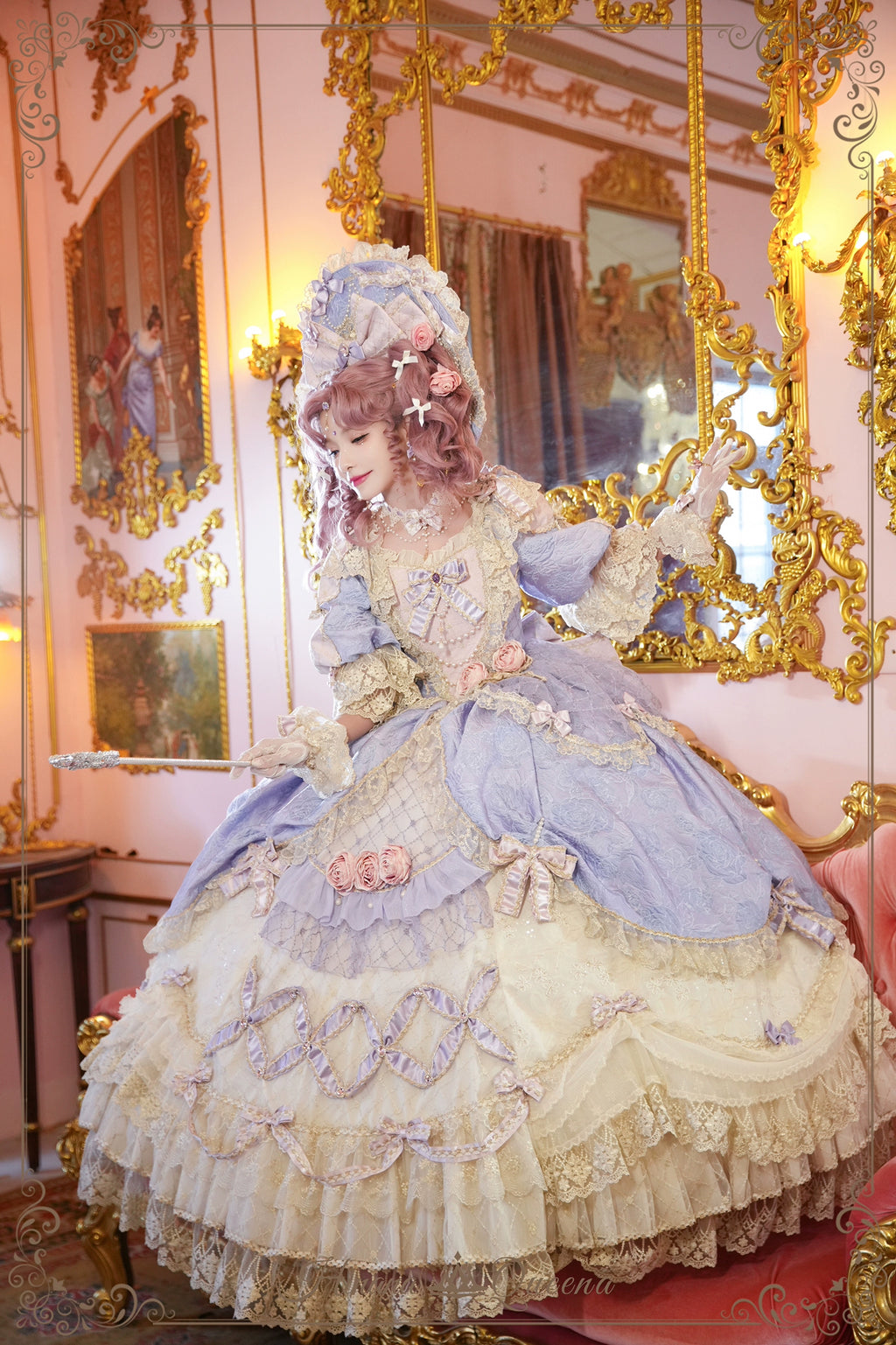 【受注予約6/26まで】Mirror Snow White プリンセスロングドレス・パープル