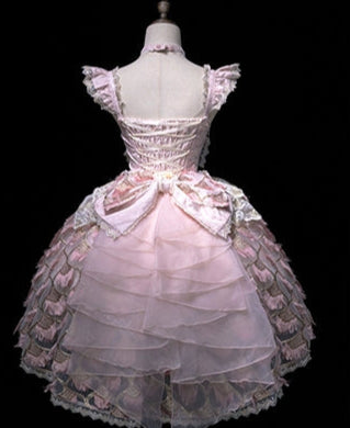 【受注予約6/18まで】Peacock Feather ミニドレス・ピンク