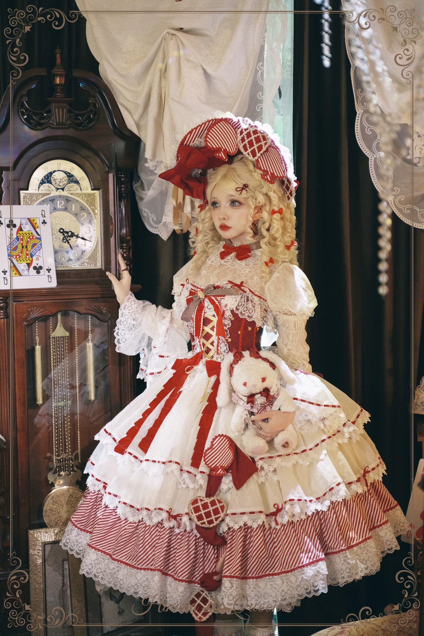 【新色・受注予約8/8まで】Dream Alice ラグジュアリーセットアップ／クイーンレッド／ロング丈