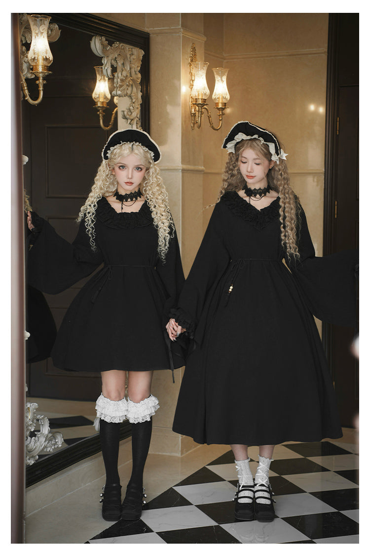 十六夜 和風メイドワンピースセット ロング丈