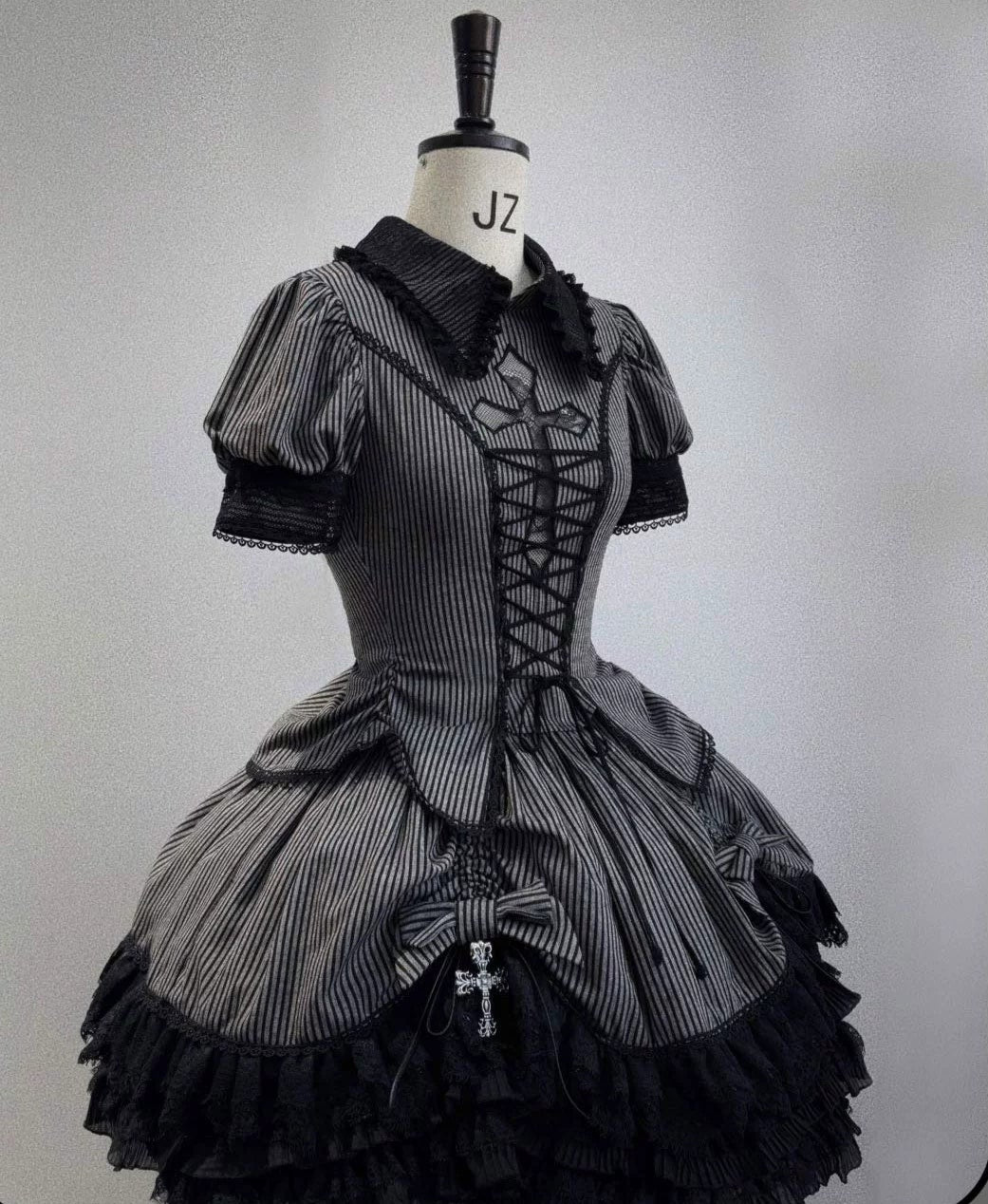 【受注予約6/26まで】条紋十字 ストライプのミニスカートセットアップ