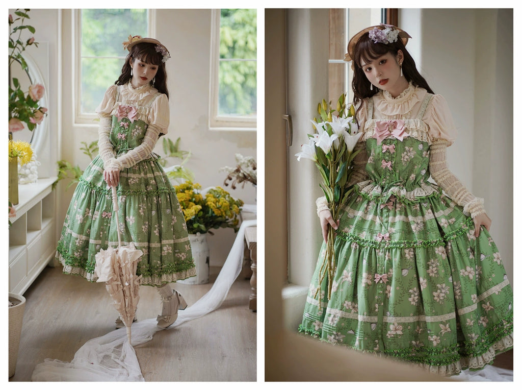 Lily and Wind Classical Print Skirt and Top