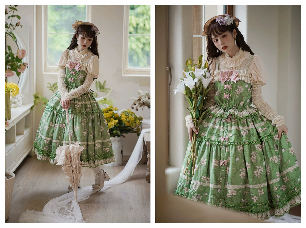 Lily and Wind Classical Print Skirt and Top