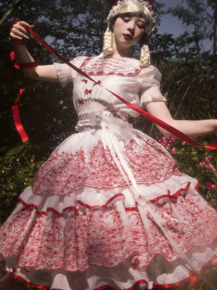 Fourteen-line Summer 4-tier skirt