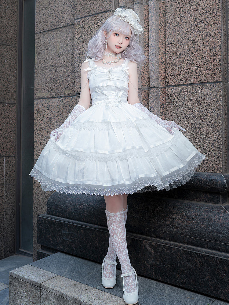 Romantic Party Black and White Tiered Jumperskirt