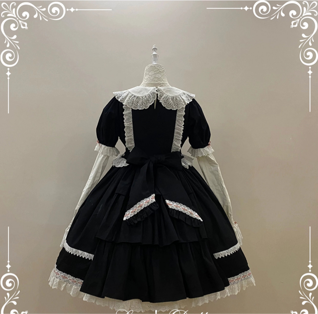 【受注予約5/21まで】Laura's Doll 付け袖付ワンピース・全5色