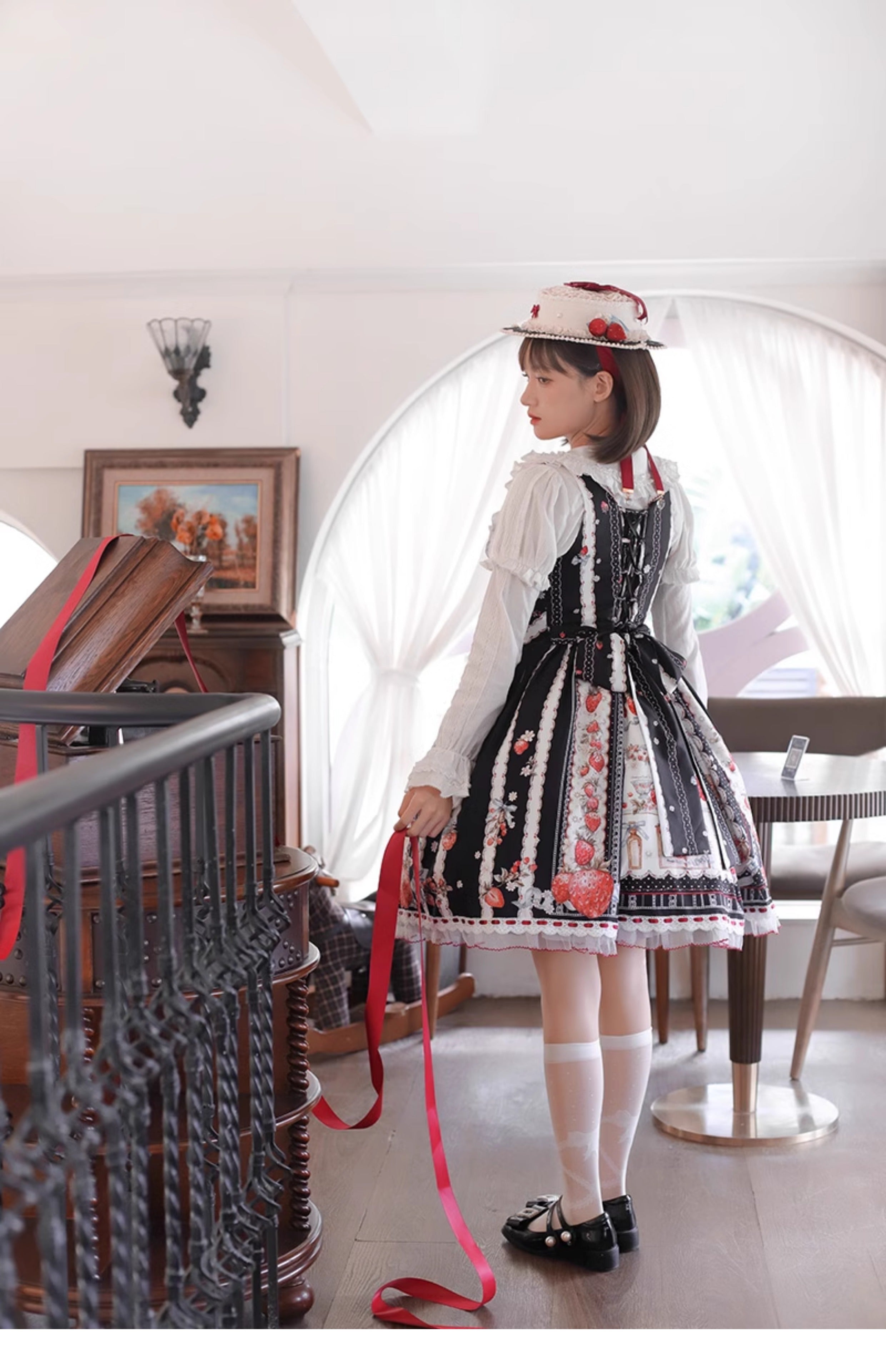 [Pre-orders available until 2/26] Strawberry Manor Print Jumper Skirt