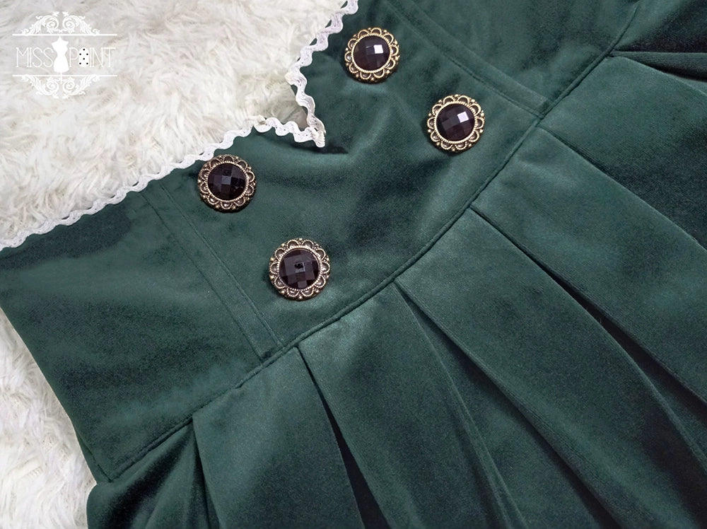 [Pre-order] British Classical Lolita Velvet High Waist Skirt