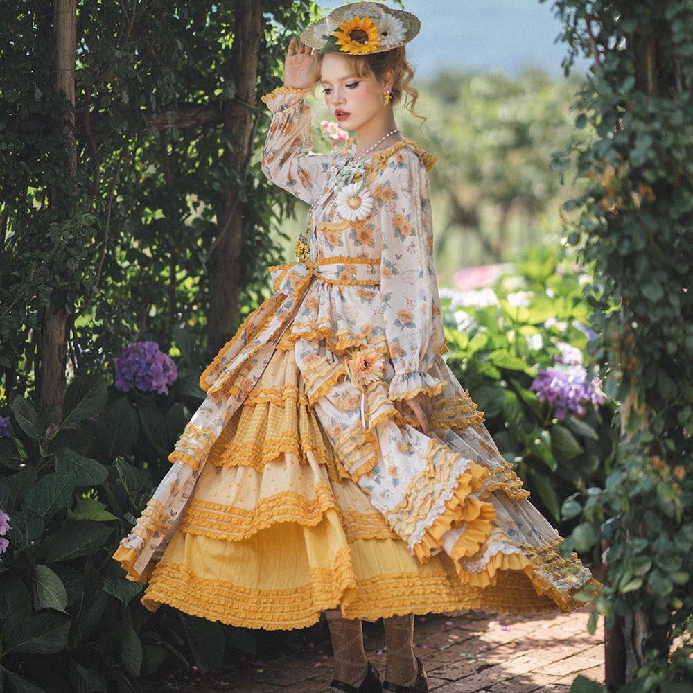 [Pre-orders available until 10/29] Gardening Sunflower Luxury Dress