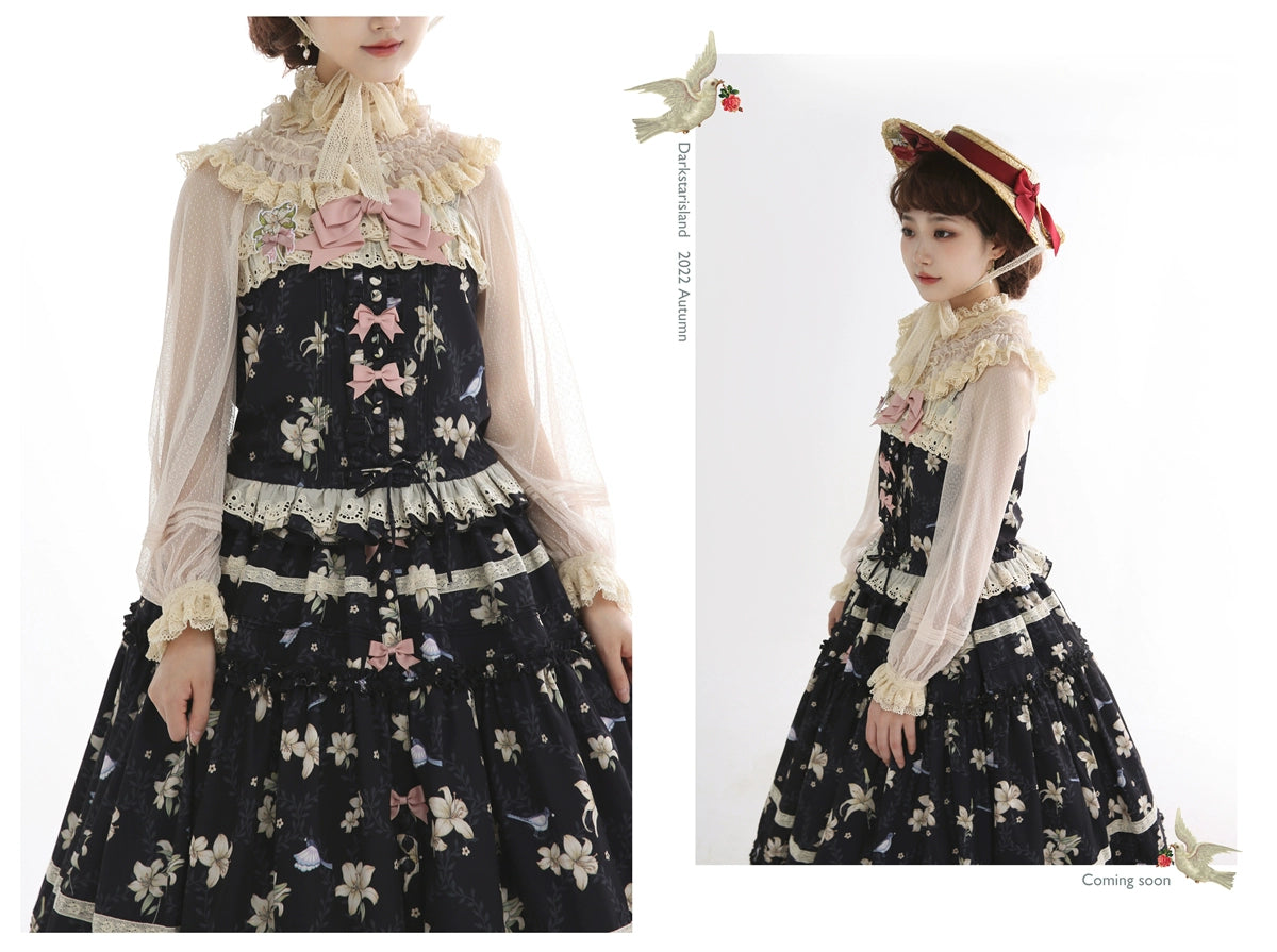 Lily and Wind Classical Print Skirt and Top