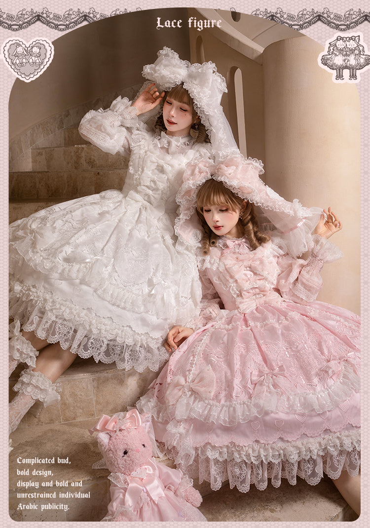 【受注予約12/23まで】Lace Figure 刺繍ジャンパースカート