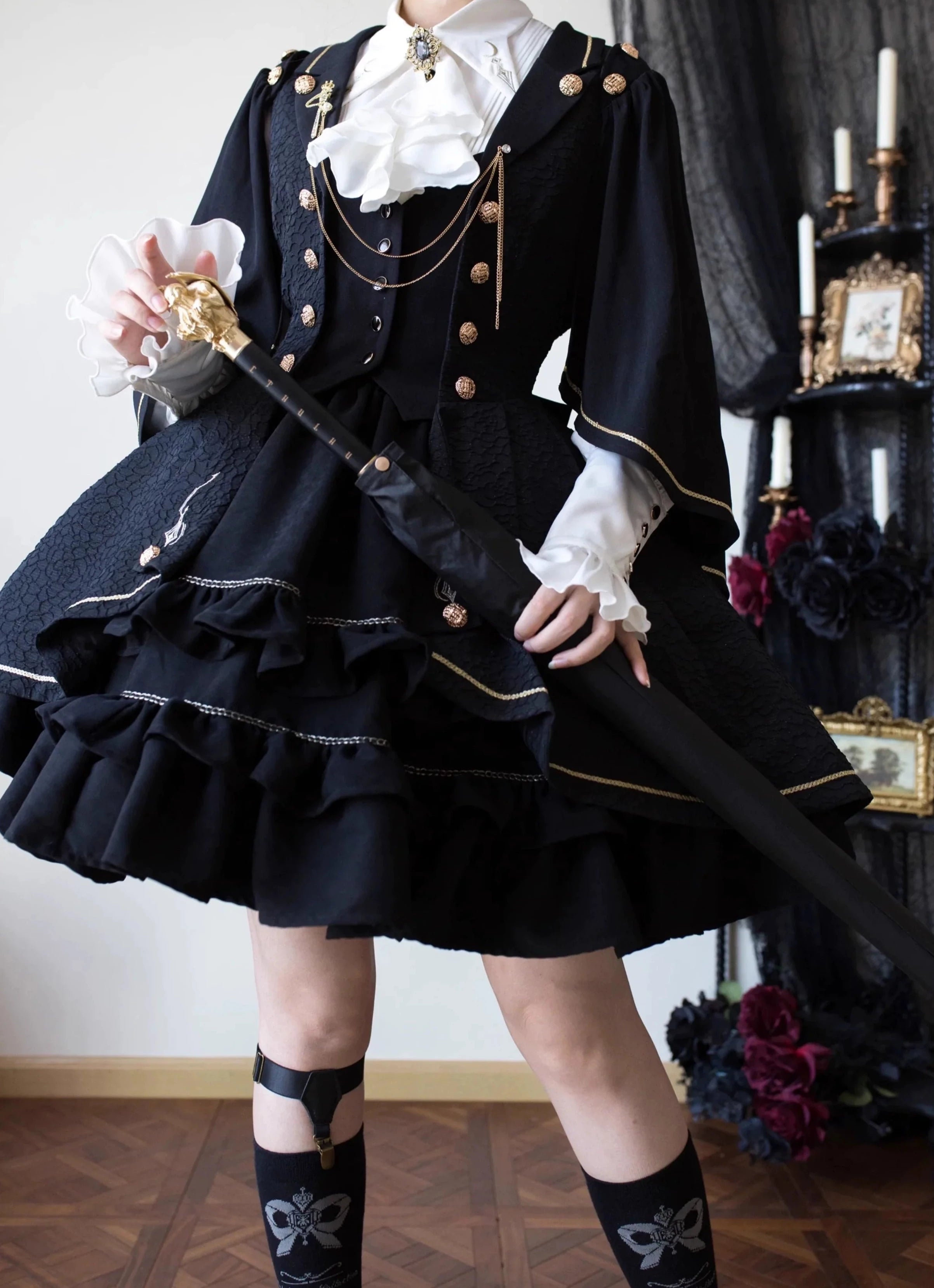 [Resale/Pre-orders until 10/16] Fallen Moon Law Tiered Mini Skirt