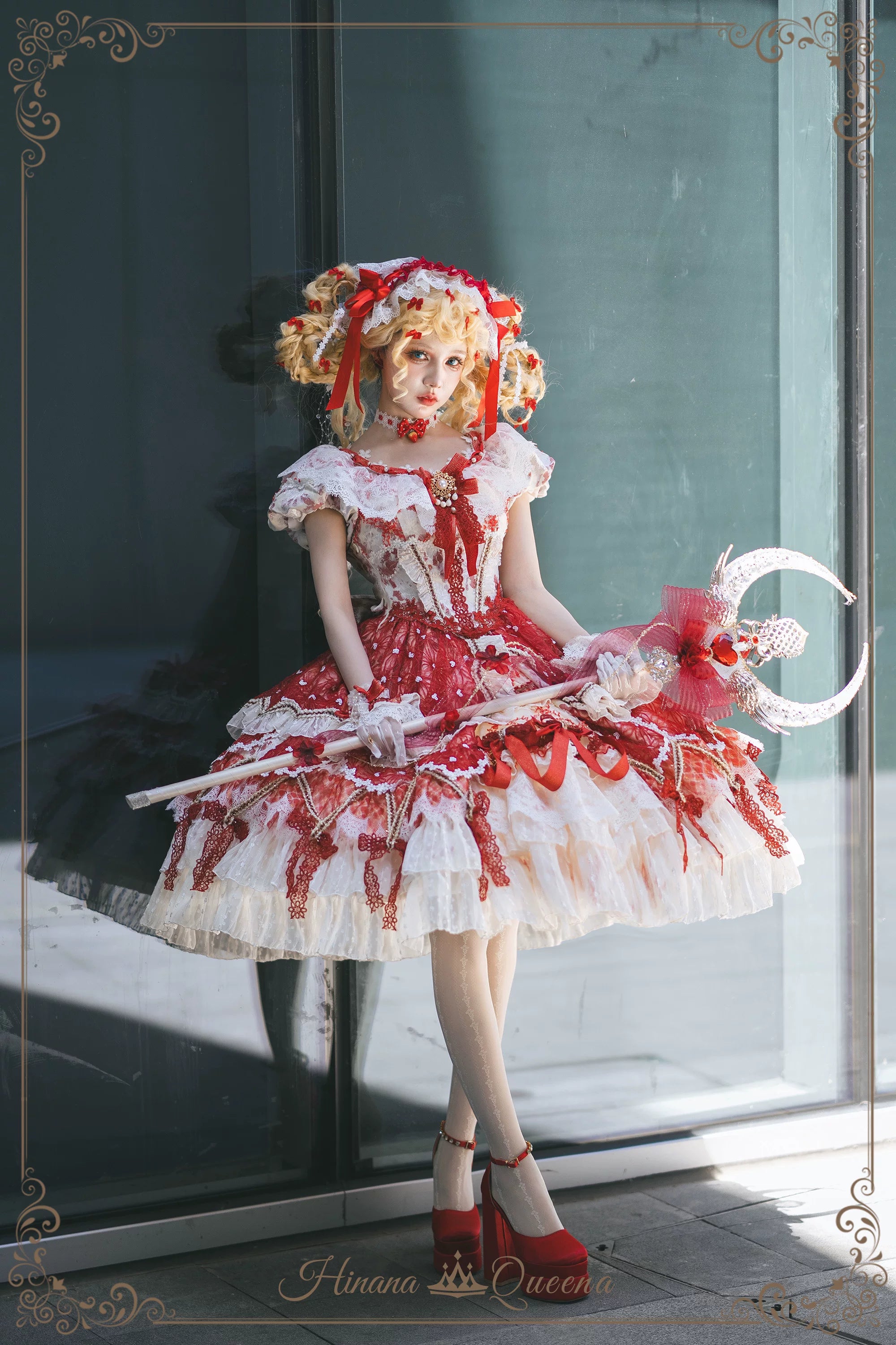 【受注予約9/16まで】Dream Magnifique プリンセスドレス・ショート丈・レッド