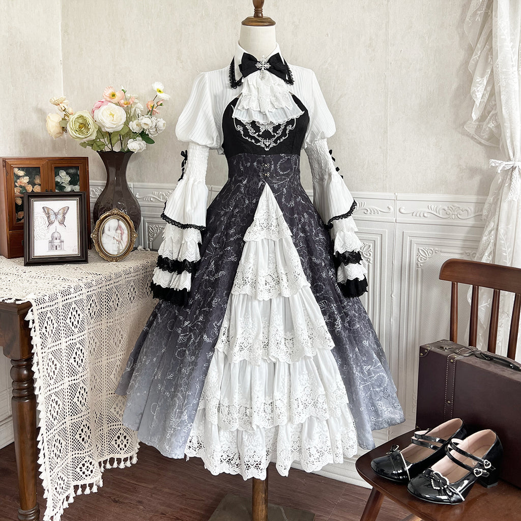 Black Witch Elegant Gothic Lolita Jumper Skirt