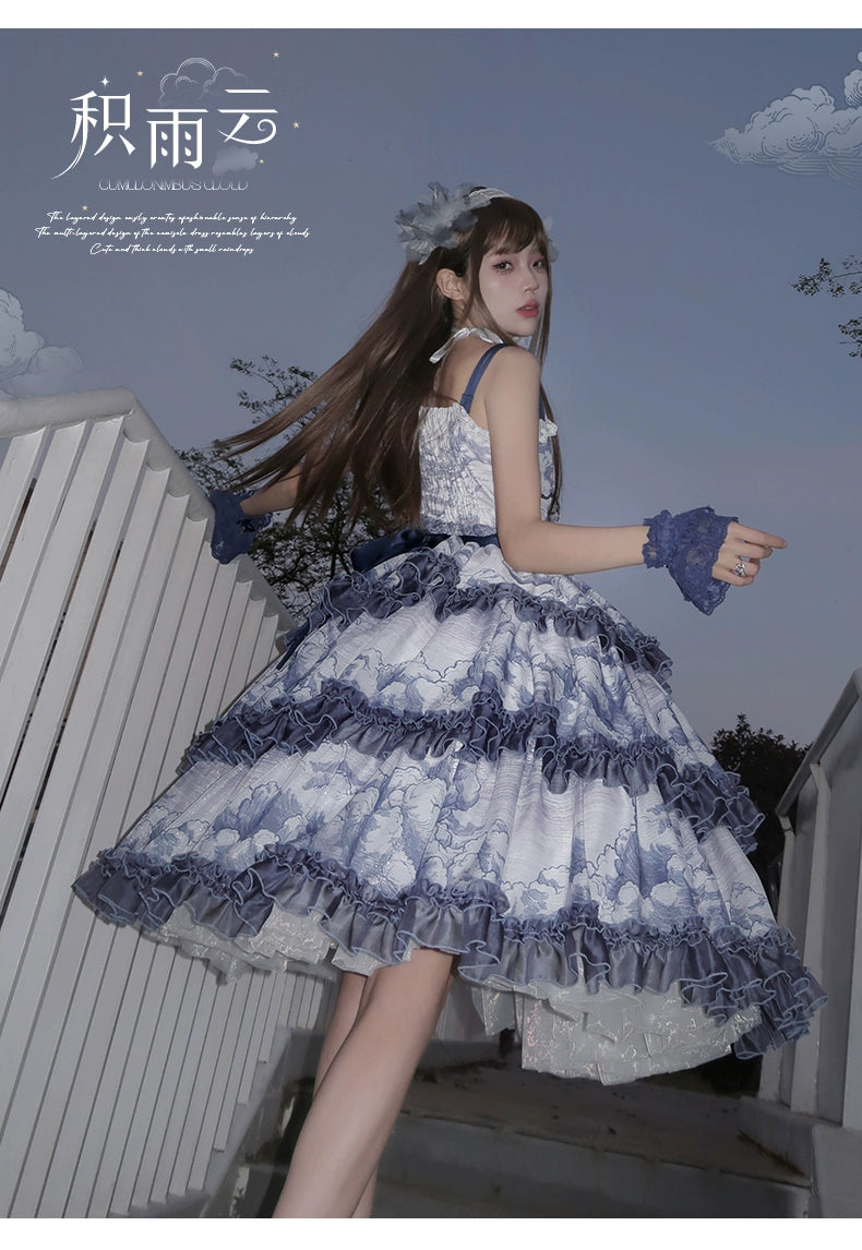 Cumulonimbus Tiered Jumper Skirt