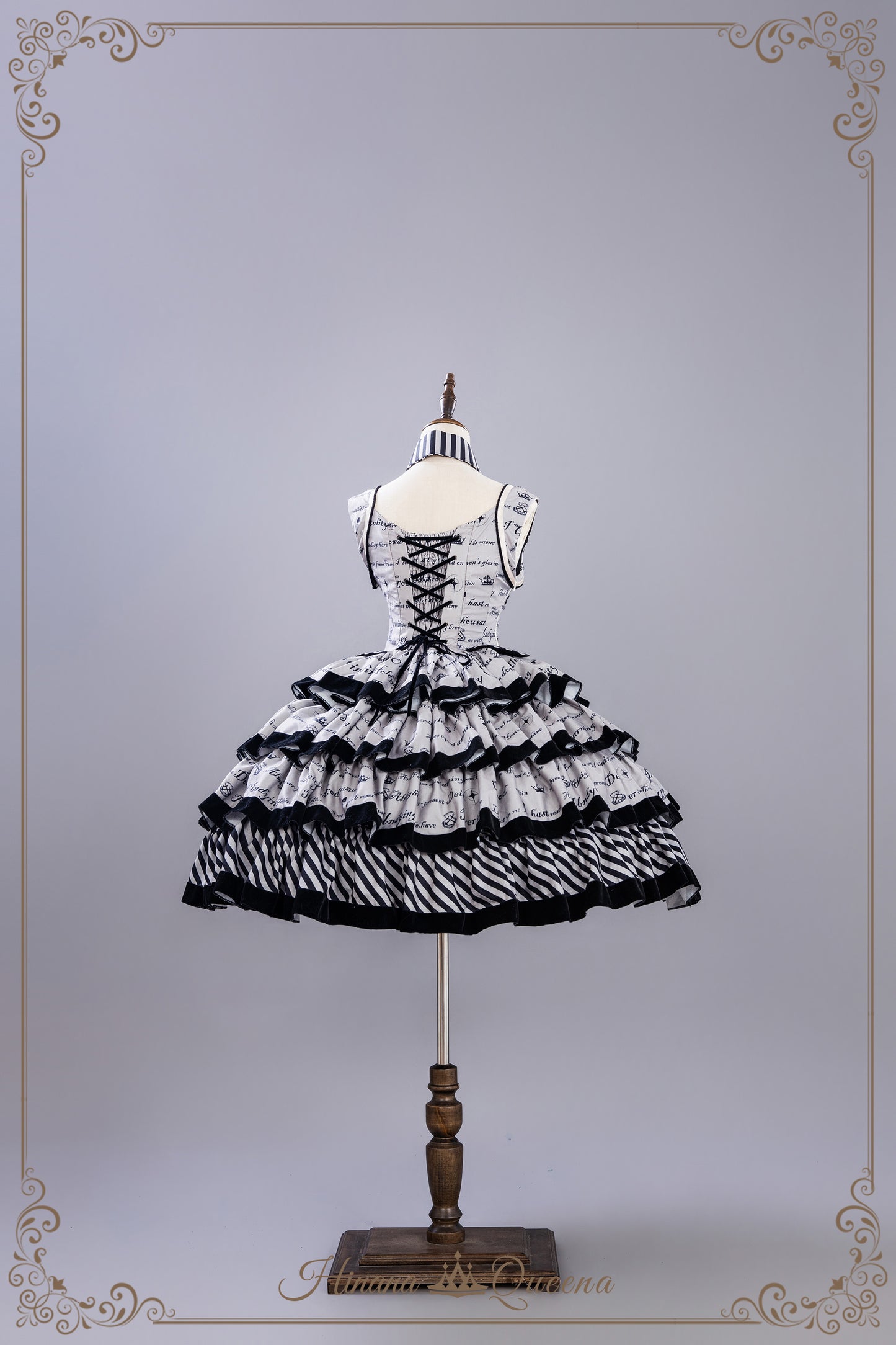 【受注予約11/12まで】暮夜 ストライプジャンパースカート