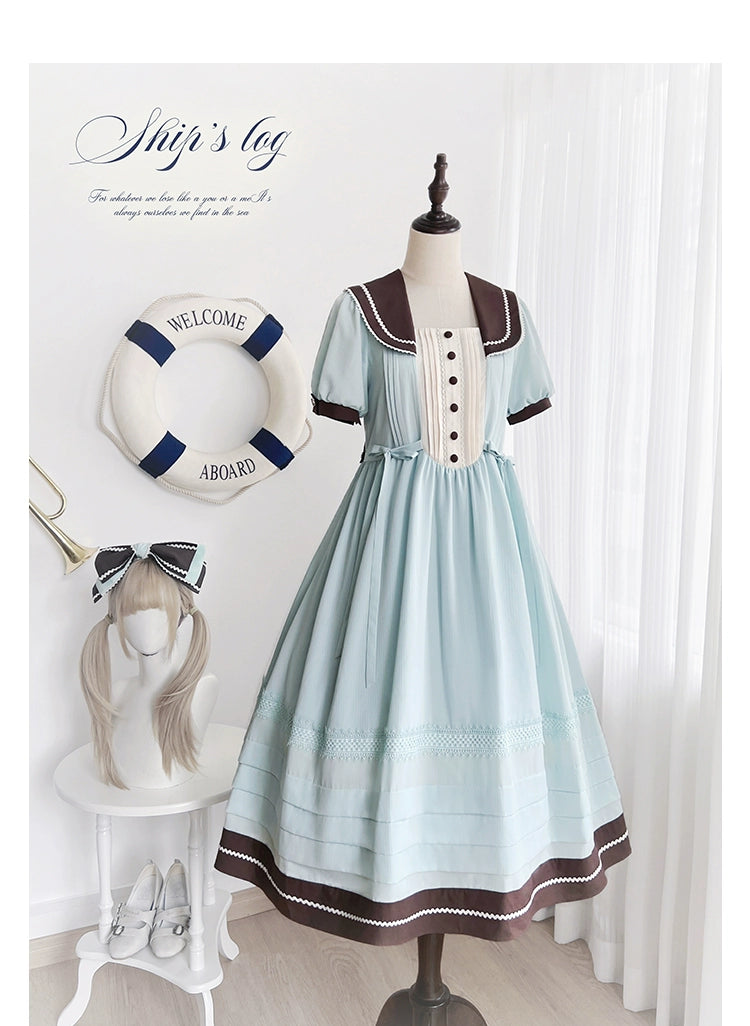【受注予約7/23まで】Voyage Poem クラシカルマリンワンピース