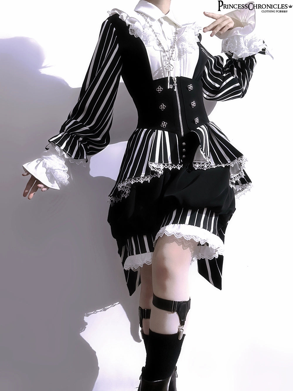 【予約販売】Marvelous Trick 皇子系ストライプショートパンツ