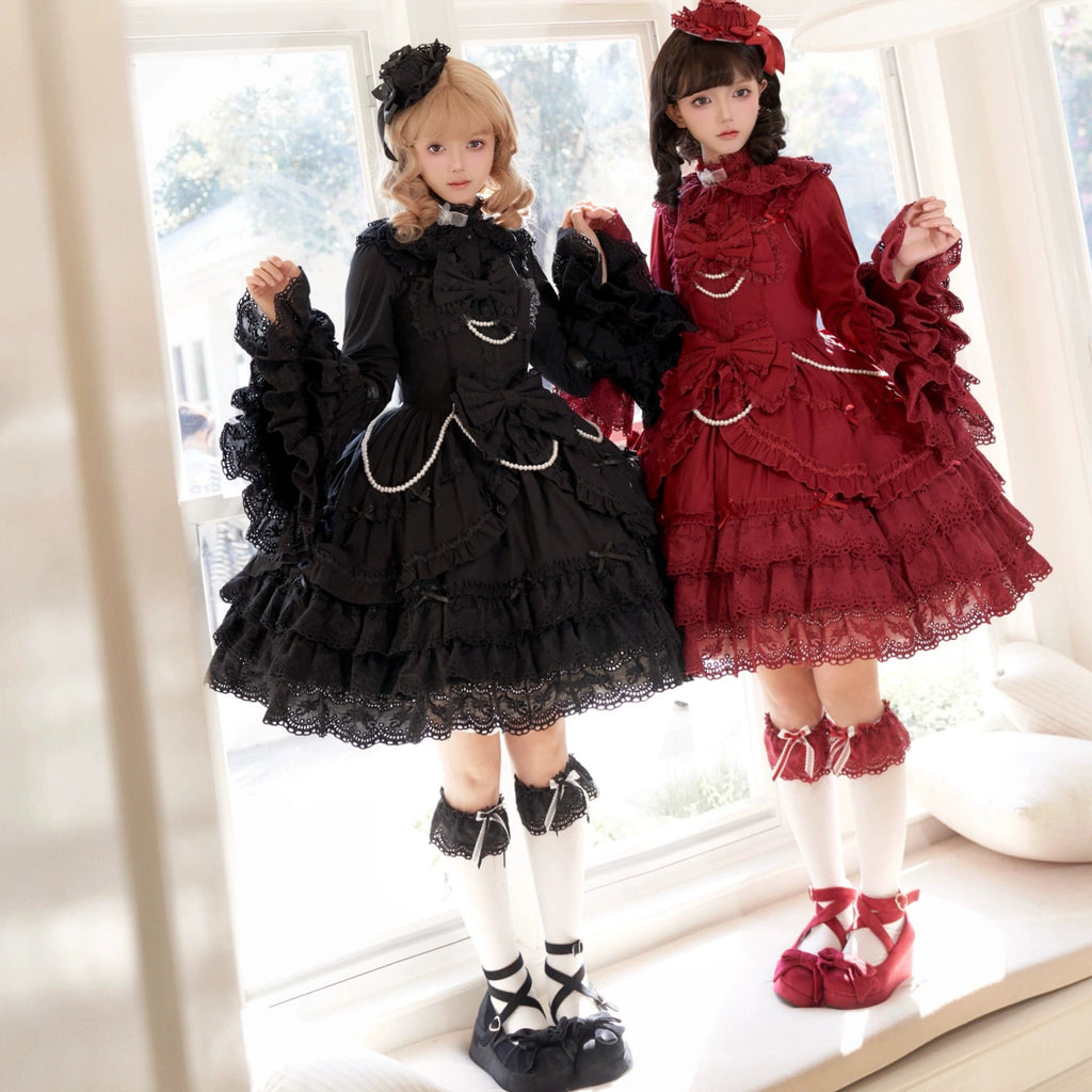 [Pre-orders available until 2/16] Pure Love Heart Language Ribbon and Lace Jumper Skirt