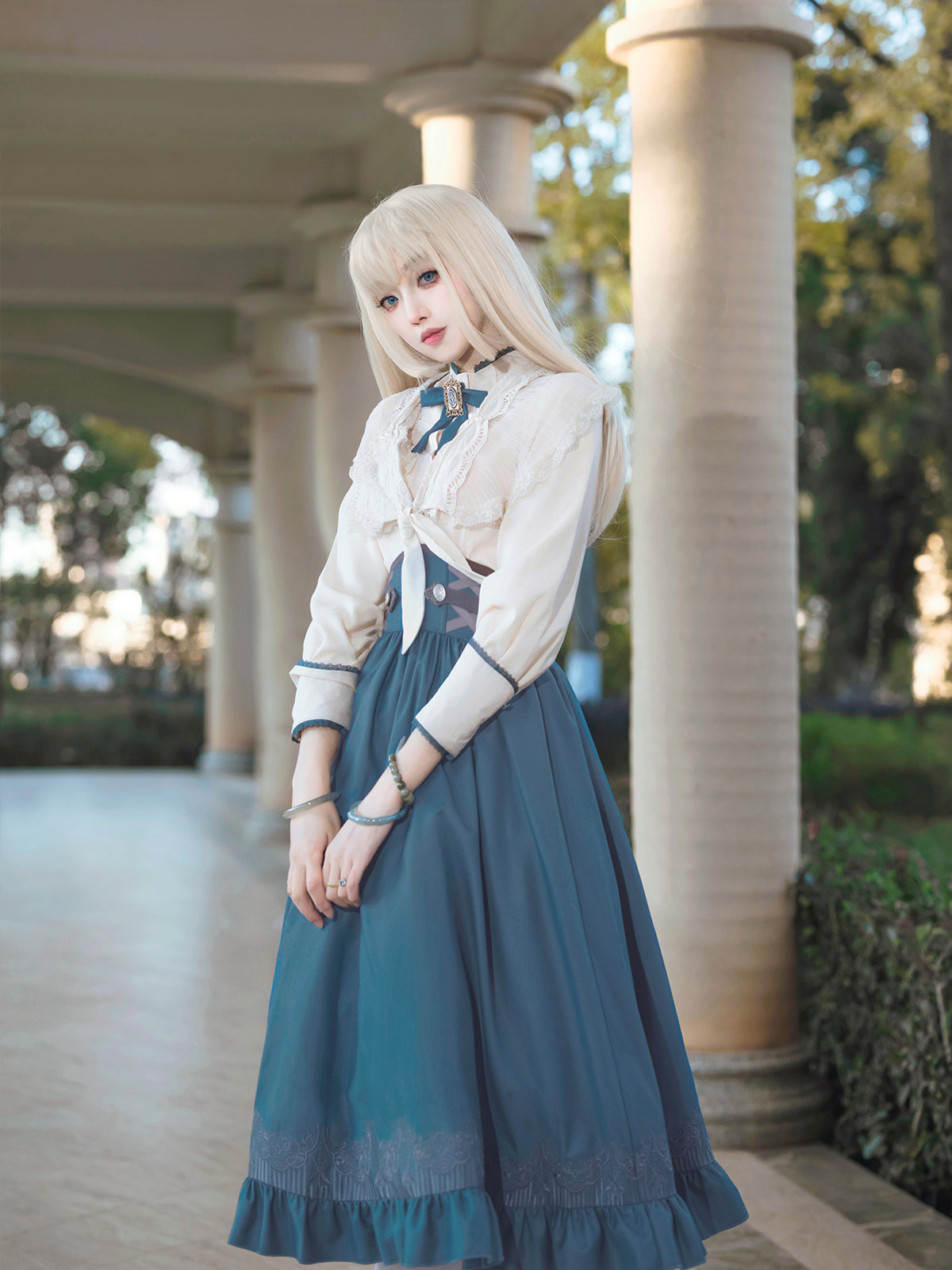 Cinderella's Eve 裾刺繍ロングスカートセットアップ