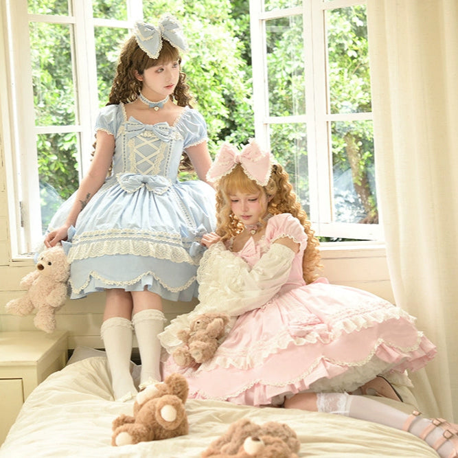 【受注予約6/12まで】Antique Petal Rabbit リボンワンピース