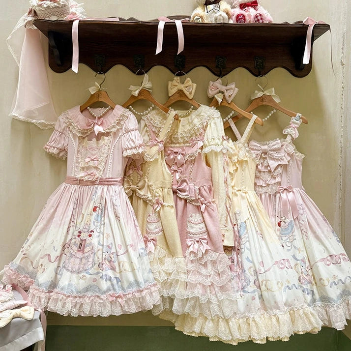 【受注予約12/26まで】Sweet Wedding Cake 刺繍ワンピース