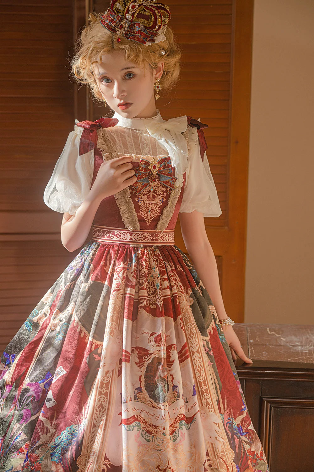[Pre-order] Wanhua Mirror Western Aristocrat Style Jumper Skirt