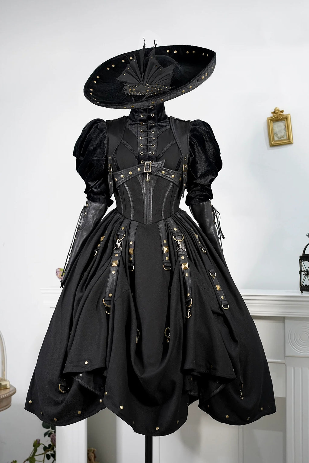[Pre-order] Ghost Ship Faux Leather Top and Jumper Skirt