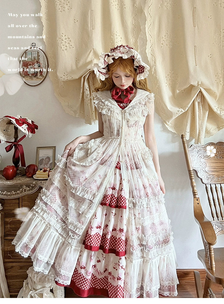 [Pre-orders until 12/29] Ripe Cherry Sheer Long Gilet