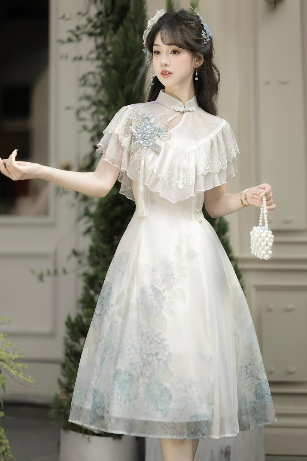 紫陽花玻璃 華ロリ ジャンパースカート＆ボレロセット・ショート丈