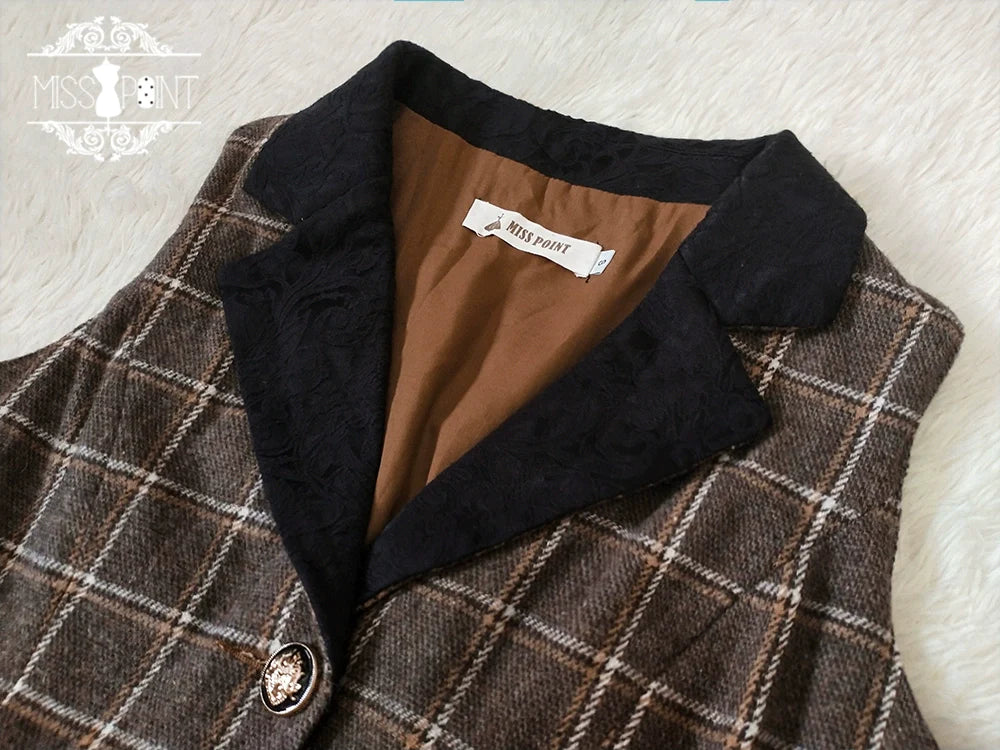 [Pre-order] British Classical Lolita Warm Check Vest