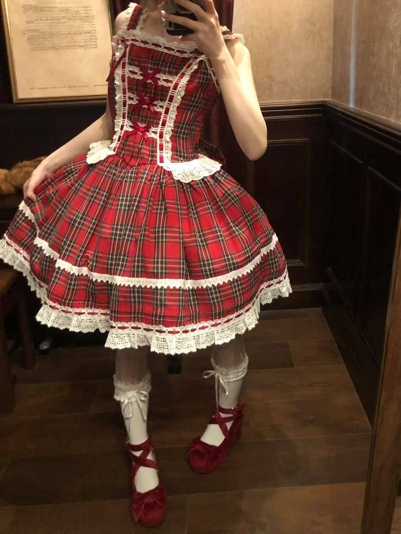 【受注予約5/21まで】Laura's Doll ローウエストジャンパースカート・全4色