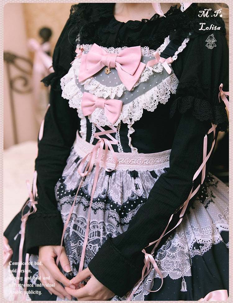 【再販・受注予約12/23まで】Lace Figure プリントジャンパースカート