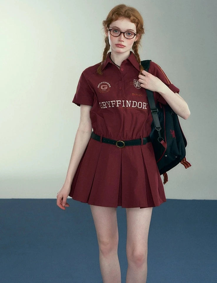 [Pre-order] Hogwarts School of Witchcraft and Wizardry Low-waist shirt dress