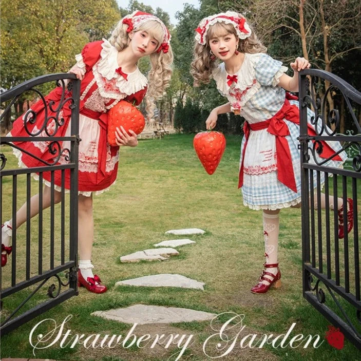 Strawberry Basket 丸襟ワンピース