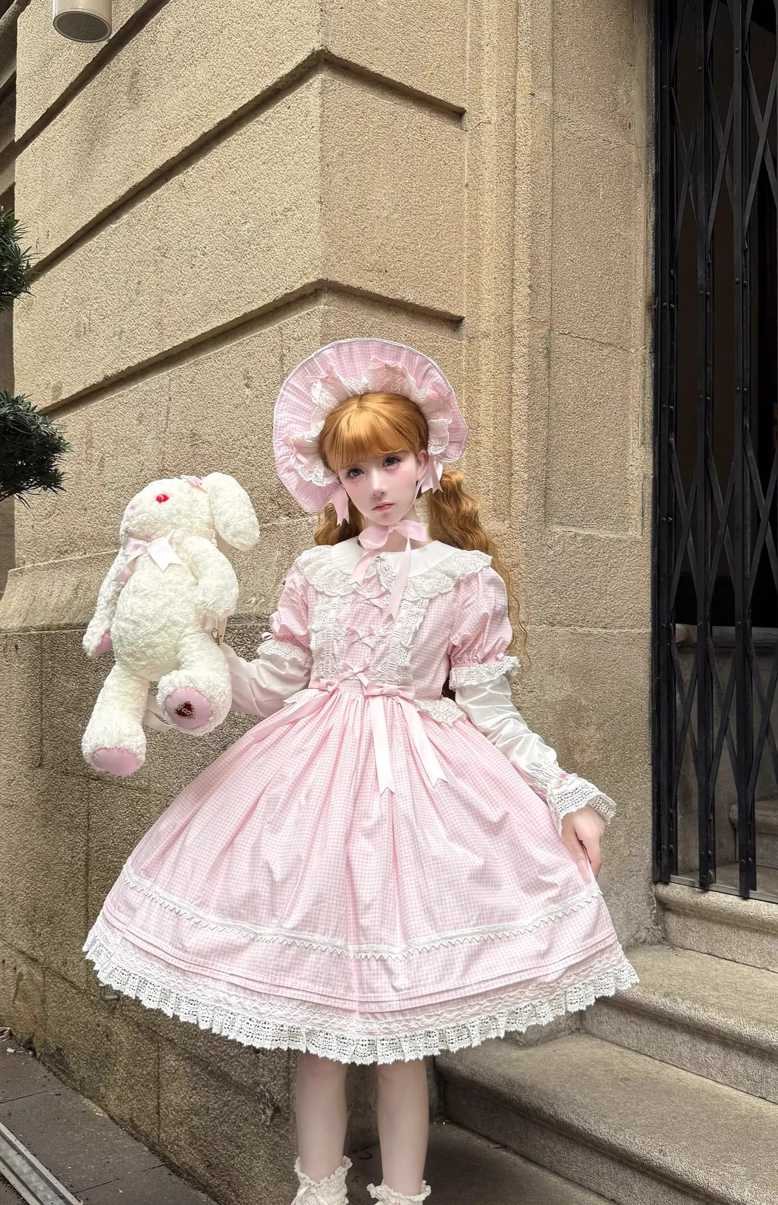 【受注予約5/21まで】Laura's Doll 付け袖付ワンピース・全5色