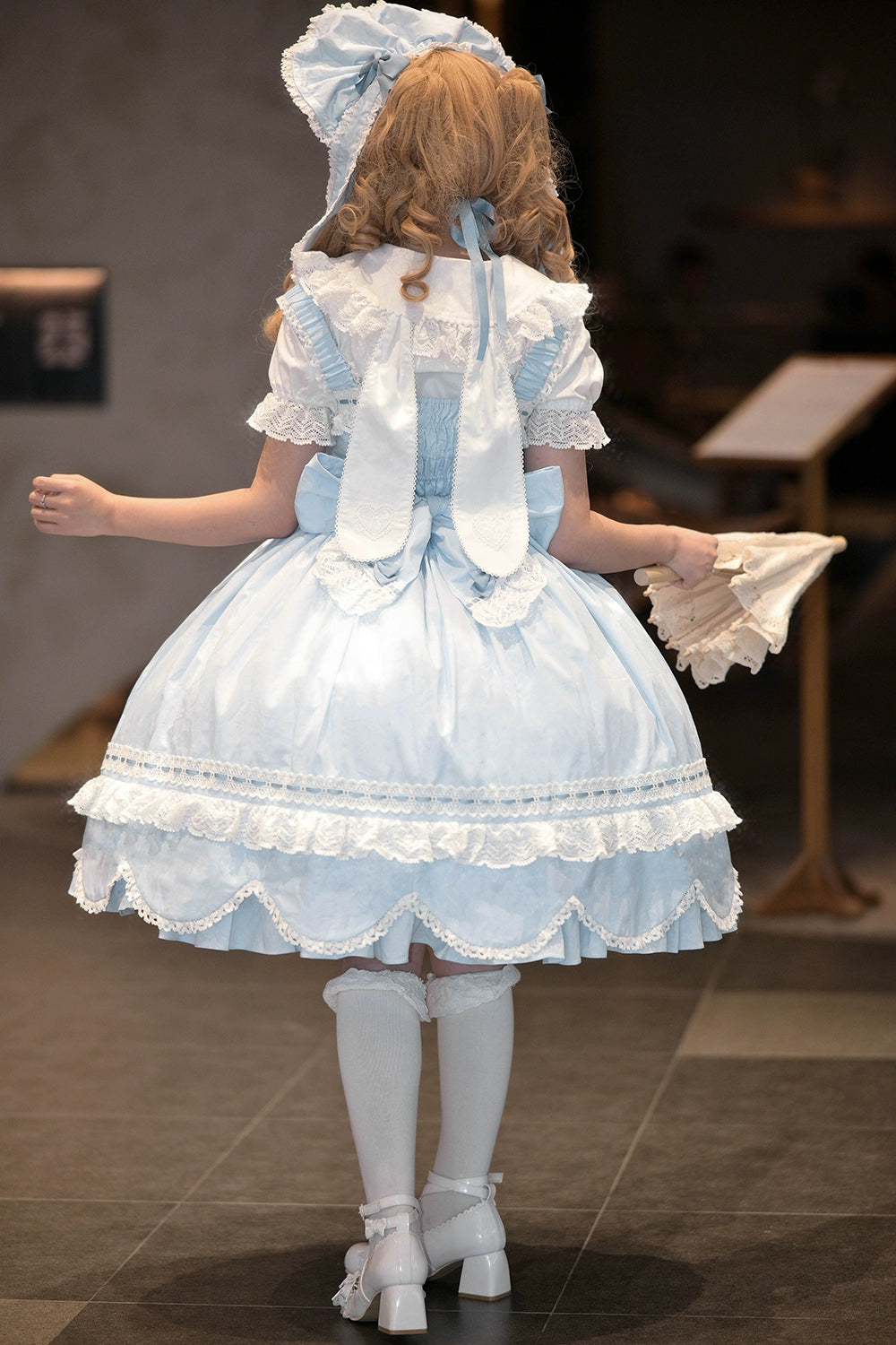 【予約販売】Antique Petal Rabbit リボンジャンパースカート