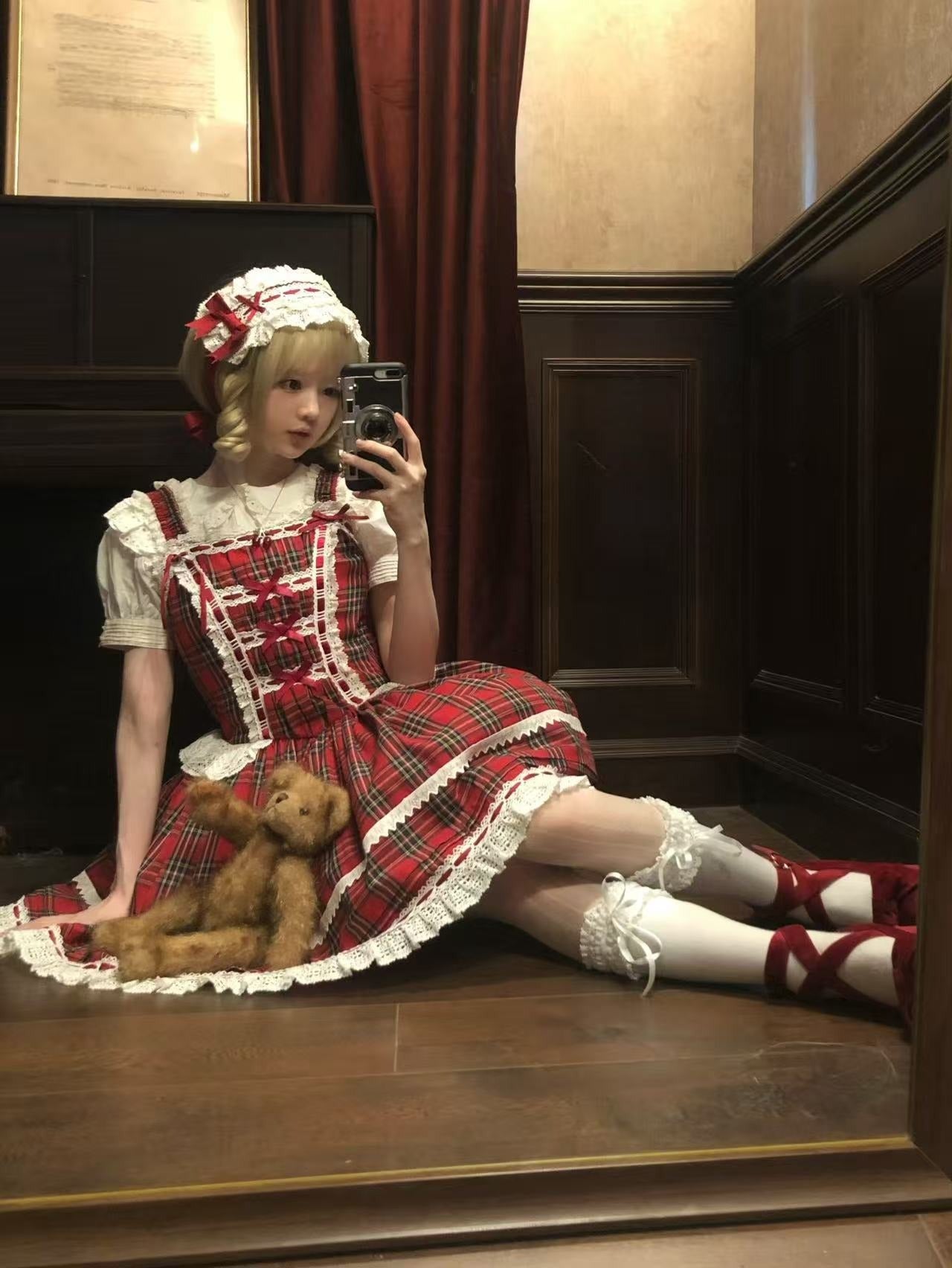 【受注予約5/21まで】Laura's Doll ローウエストジャンパースカート・全4色