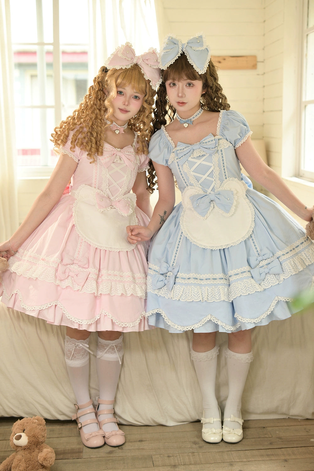 【受注予約6/12まで】Antique Petal Rabbit リボンワンピース