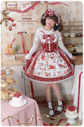 [Pre-orders available until 2/26] Strawberry Manor Print Jumper Skirt