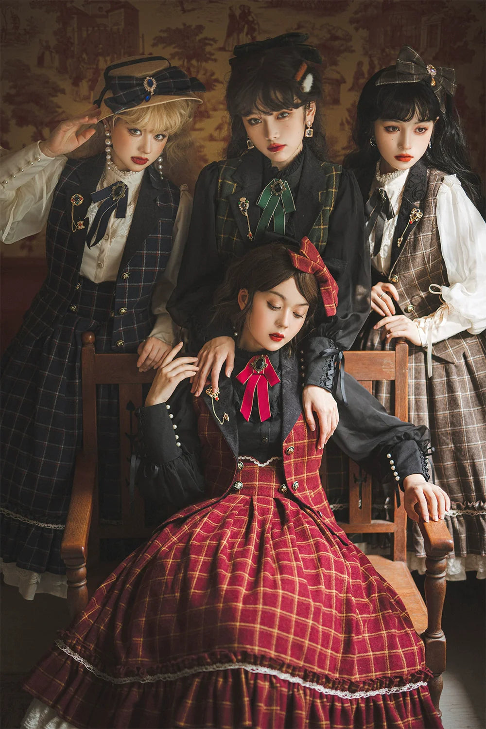 [Pre-order] British Classical Lolita Warm Check Vest